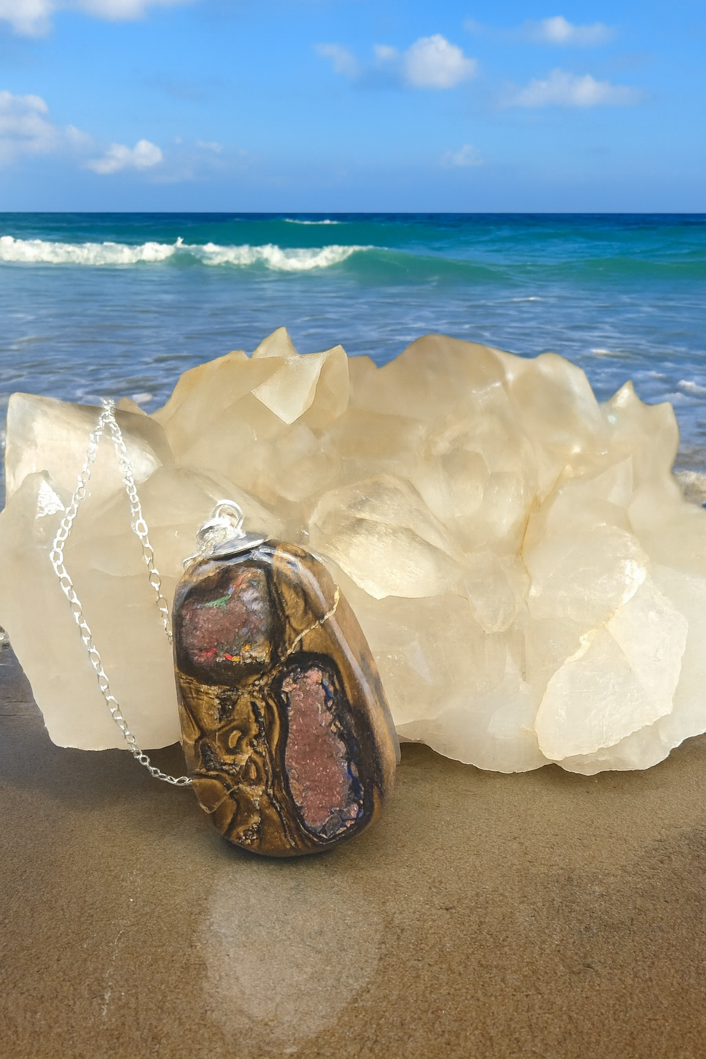 Australian Boulder Opal Pendant