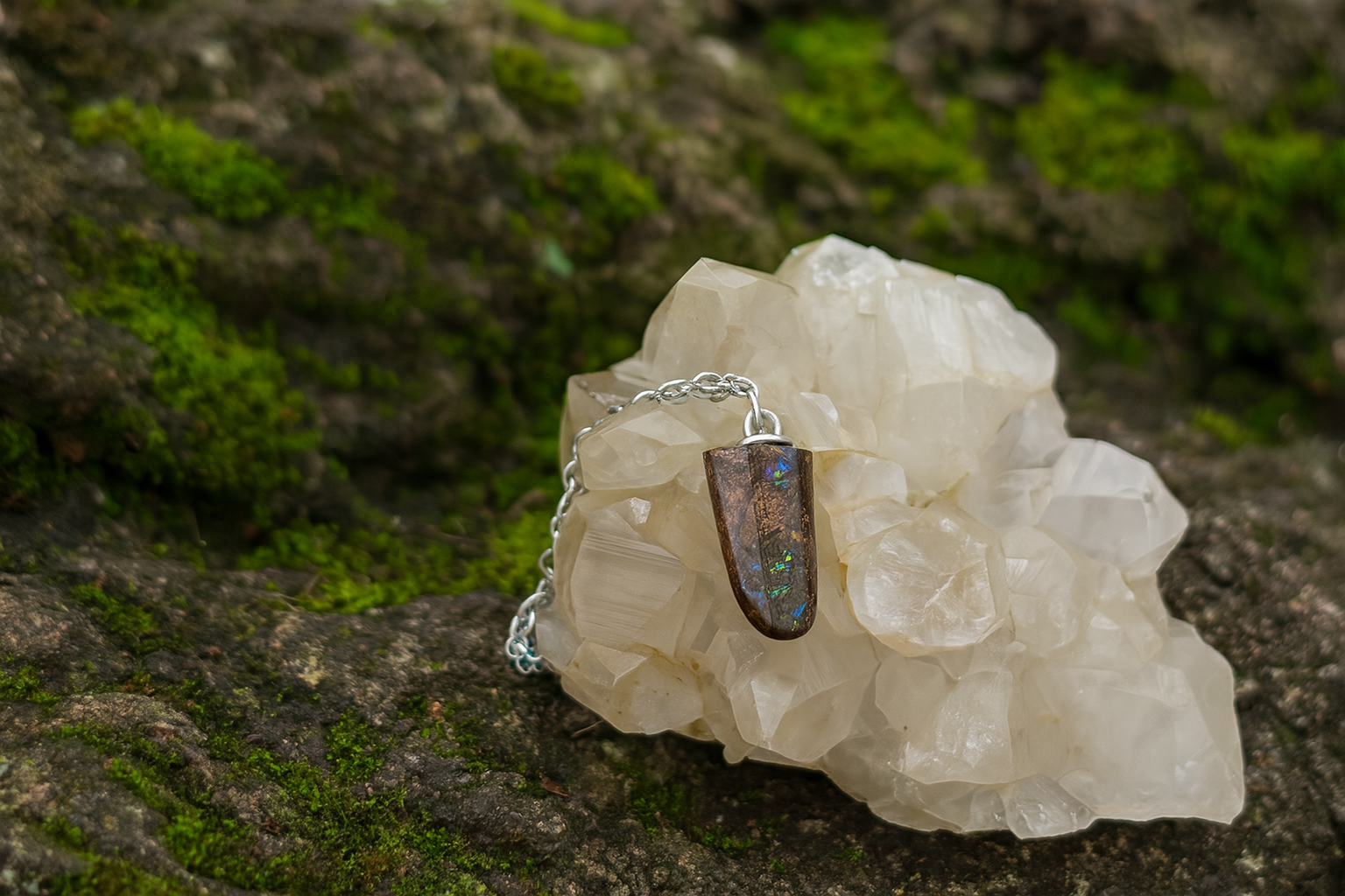 Australian Boulder Opal Pendant