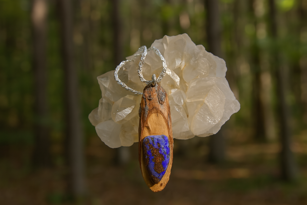 Australian Boulder Opal and Australian Gum Pendant - 0017