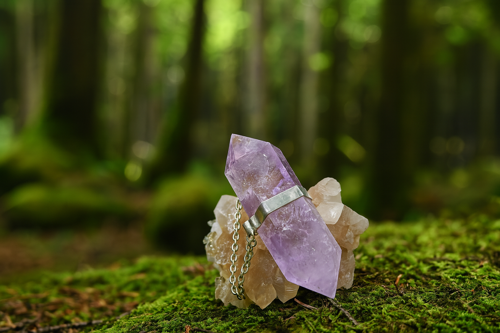 Amethyst in Sterling Silver Pendant - 0025
