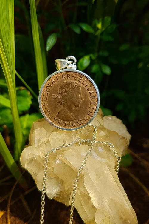 1957 Australian Penny Coin Pendant - 0036