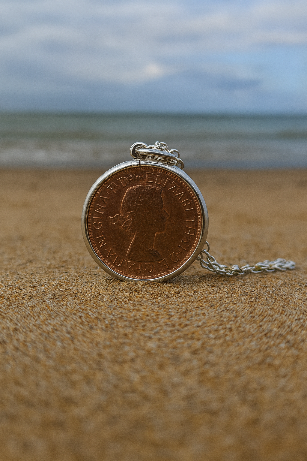 1960 Australian Half Penny Coin Pendant - 0037