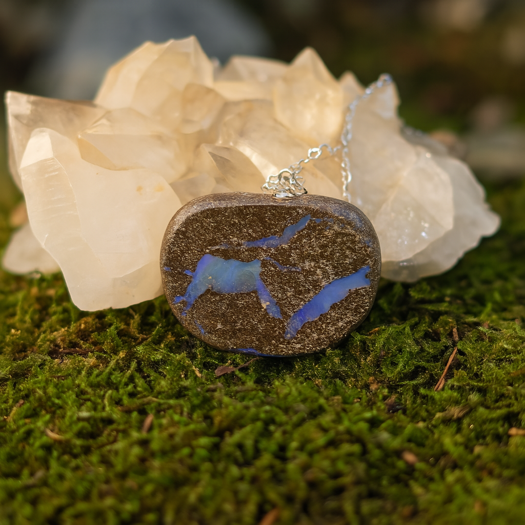 Australian Boulder Opal Pendant - 0039