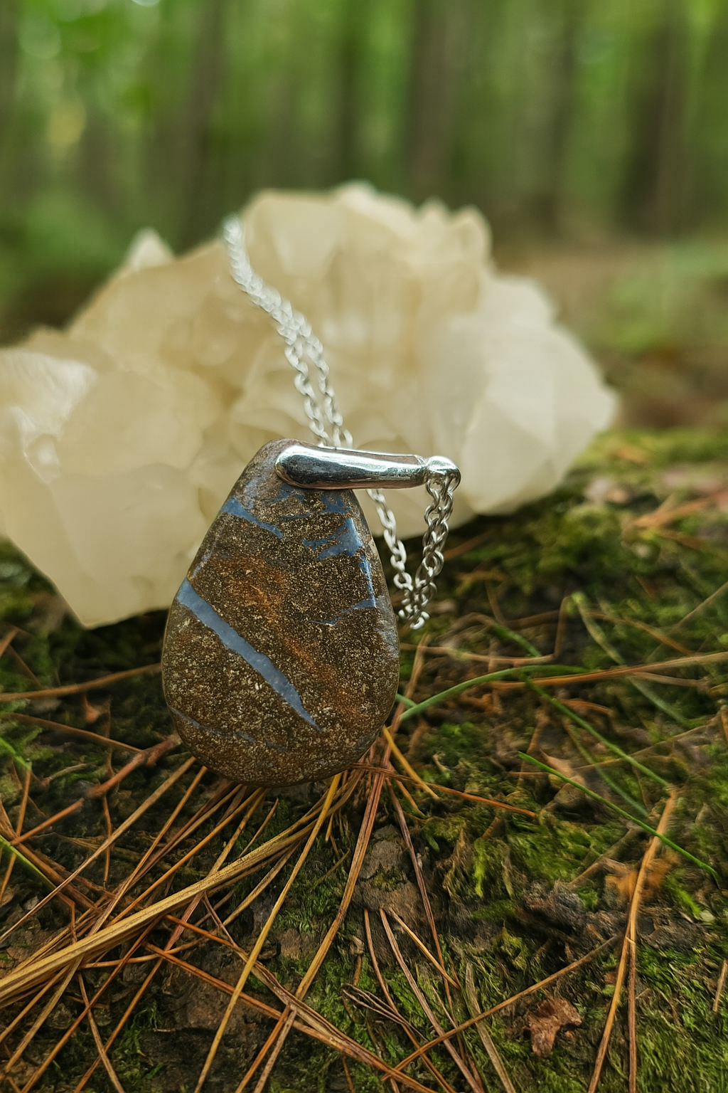 Australian Boulder Opal Pendant - 0040