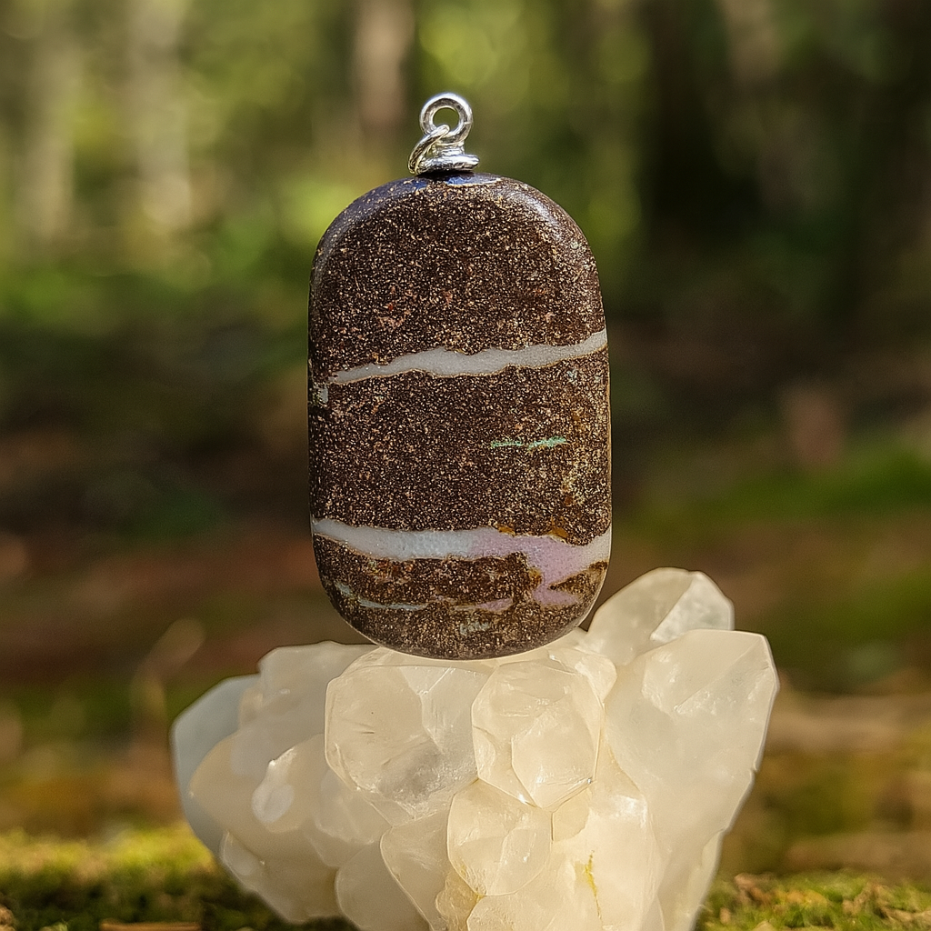 Australian Boulder Opal Pendant - 0042