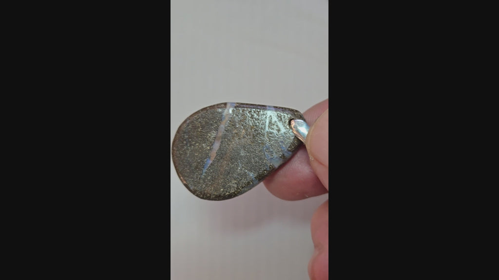 Australian Boulder Opal Pendant - 0040