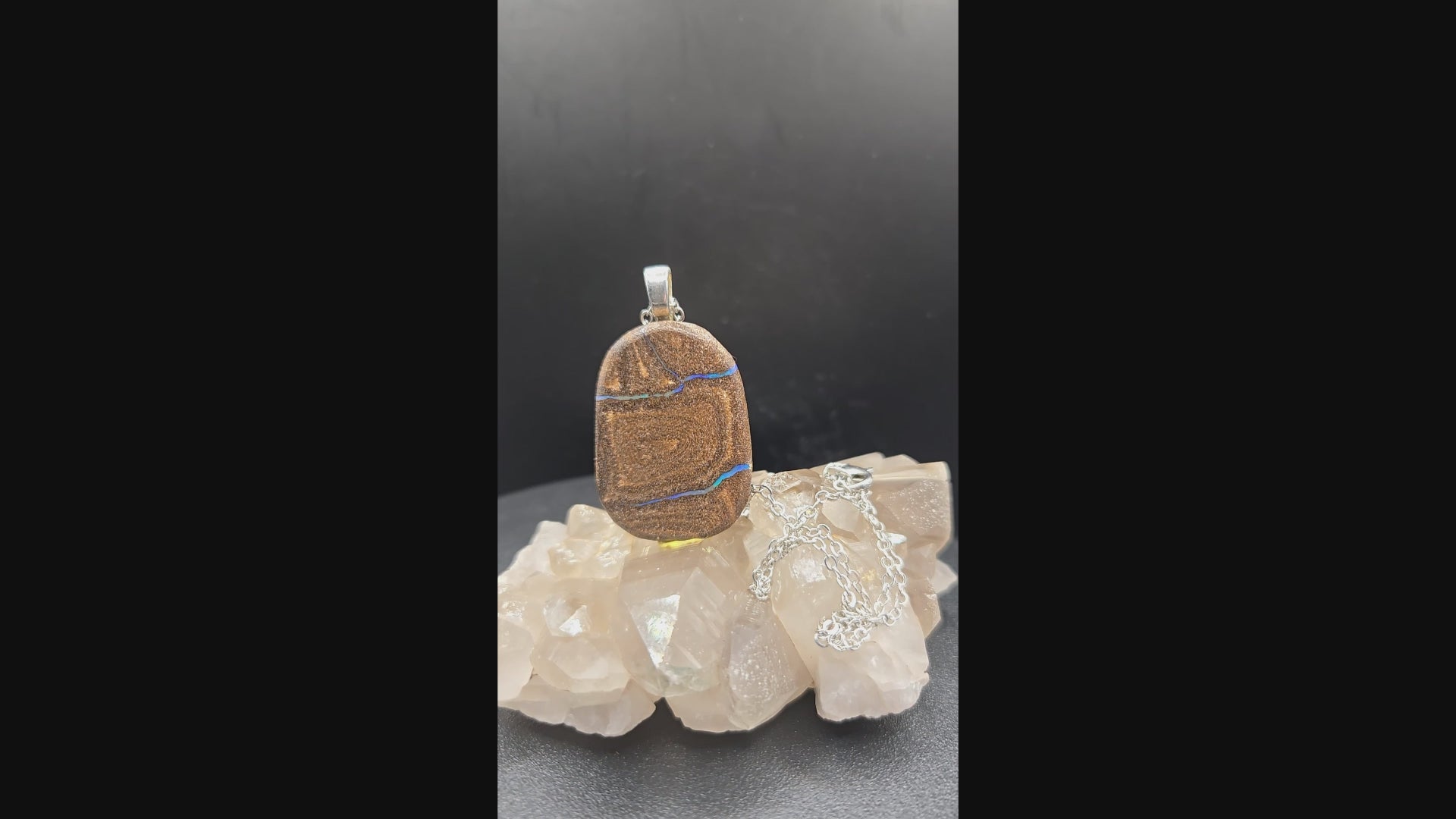 Australian Boulder Opal Pendant - 0021