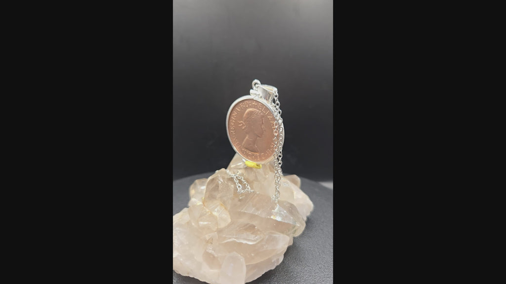 1957 Australian Penny Coin Pendant - 0036