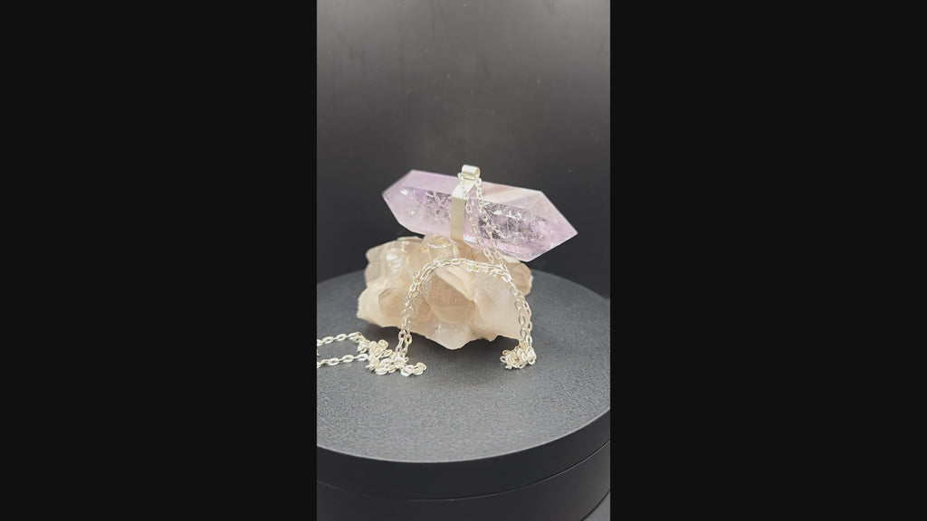 Amethyst in Sterling Silver Pendant - 0025