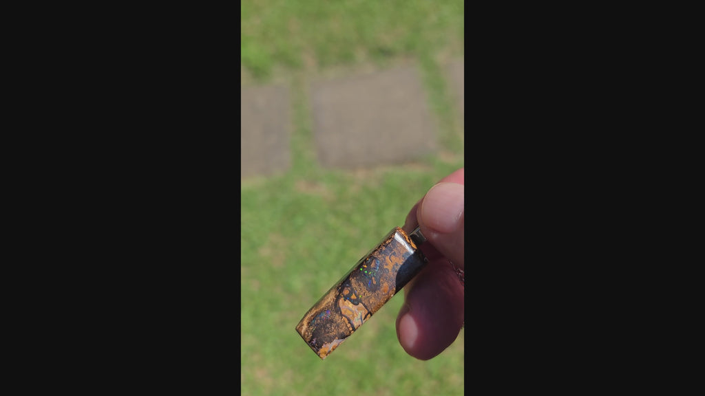Australian Boulder Opal Pendant - 0014
