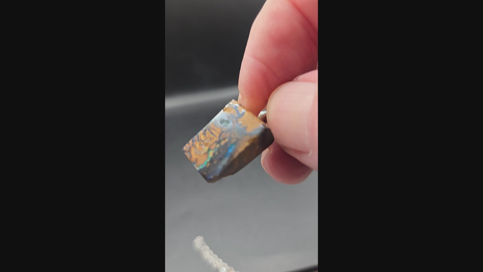 Australian Boulder Opal Pendant - 0011