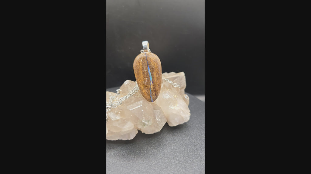 Australian Boulder Opal Pendant - 0006