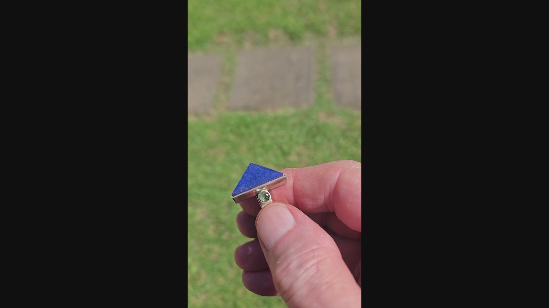 Lapis and Sapphire - Sterling Silver Ring - 0018